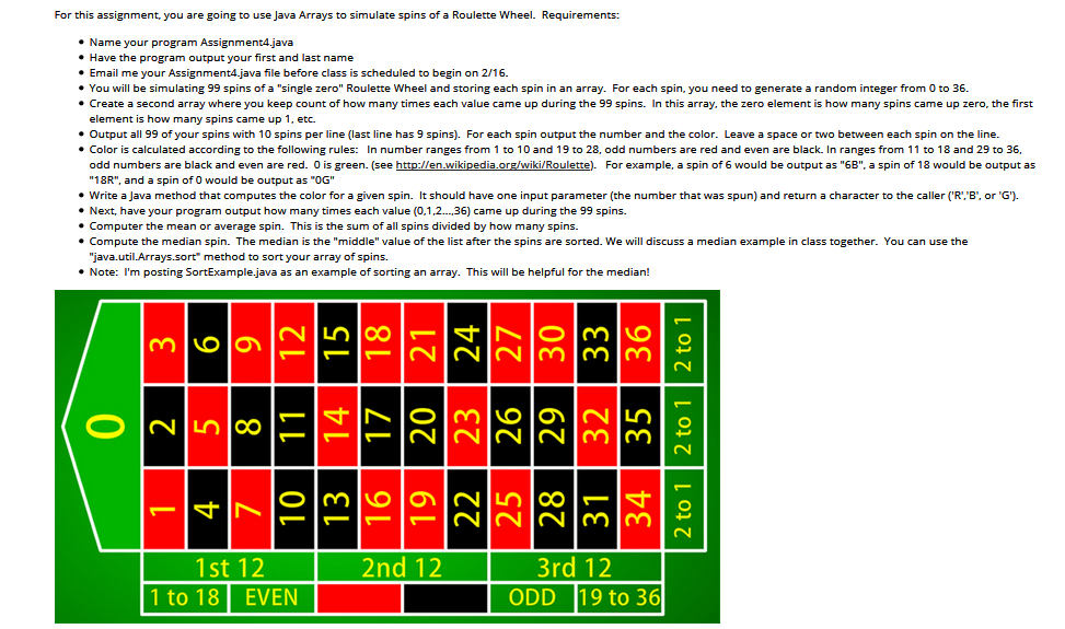  For this assignment, you are going to use Java Arrays to