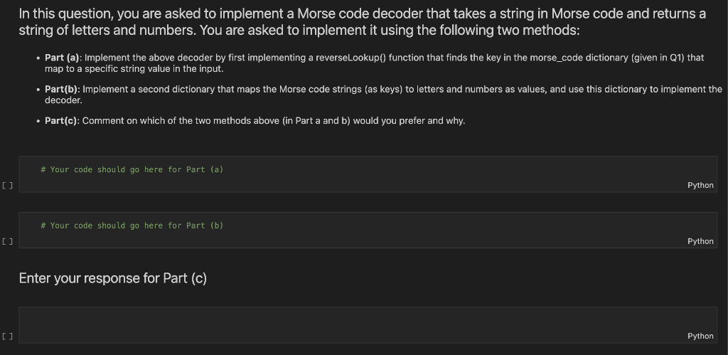 uses dashes and dots to represent numbers and letters. In this question,