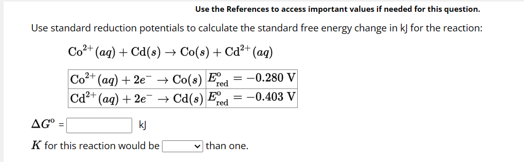  Use the References to access important values if needed for this