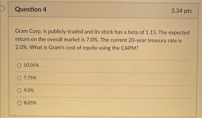 The company has 2,000,000 shares outstanding that trade at $15.00 per share