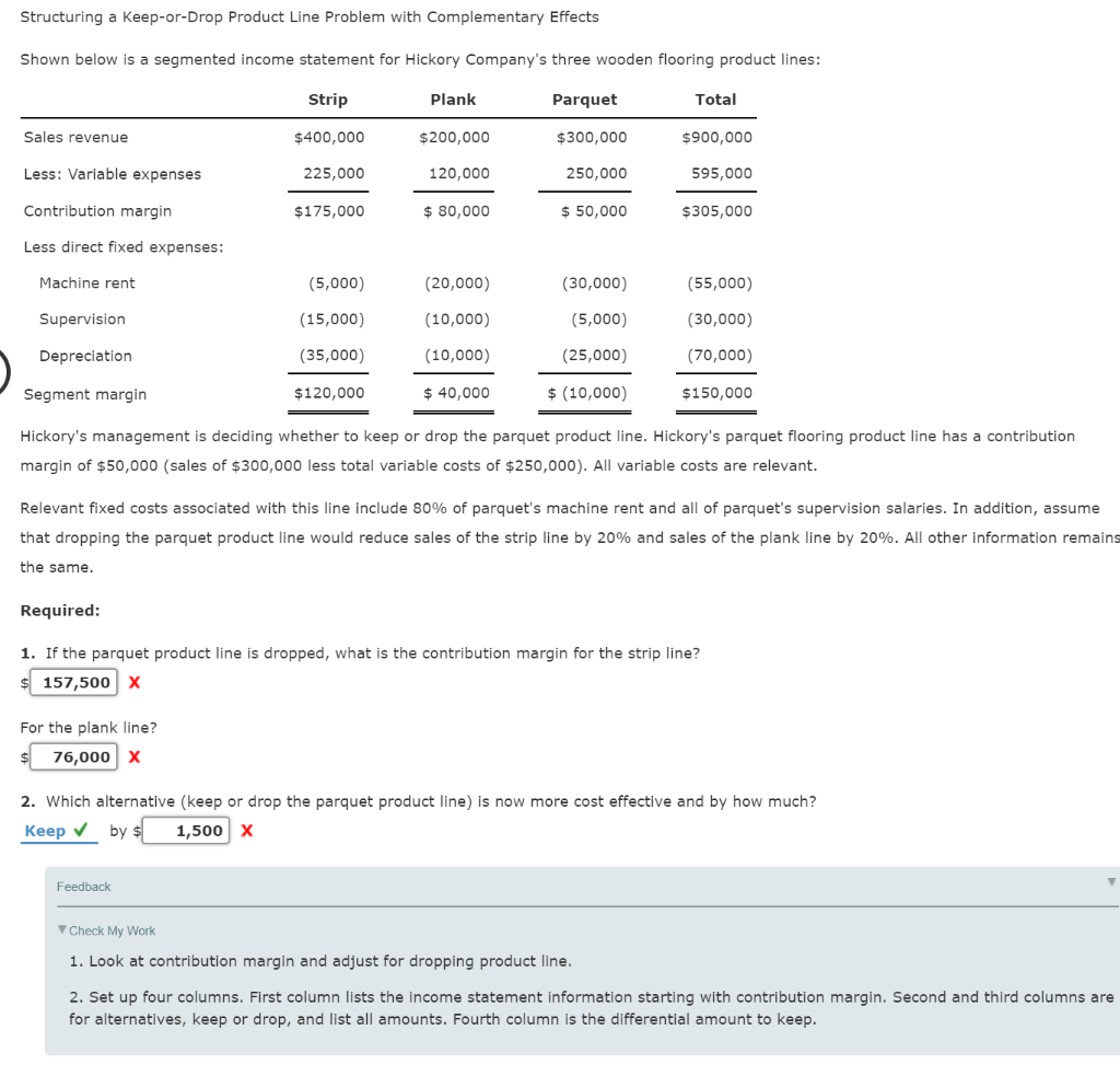  Structuring a keep-or-Drop Product Line Problem with Complementary Effects Shown below