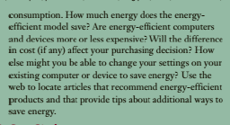  consumption. How much energy does the energy- efficient model save? Are
