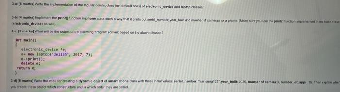 serial number: int year_built: public electronic_device(); electronic_device(string s, int a); /*cetters and