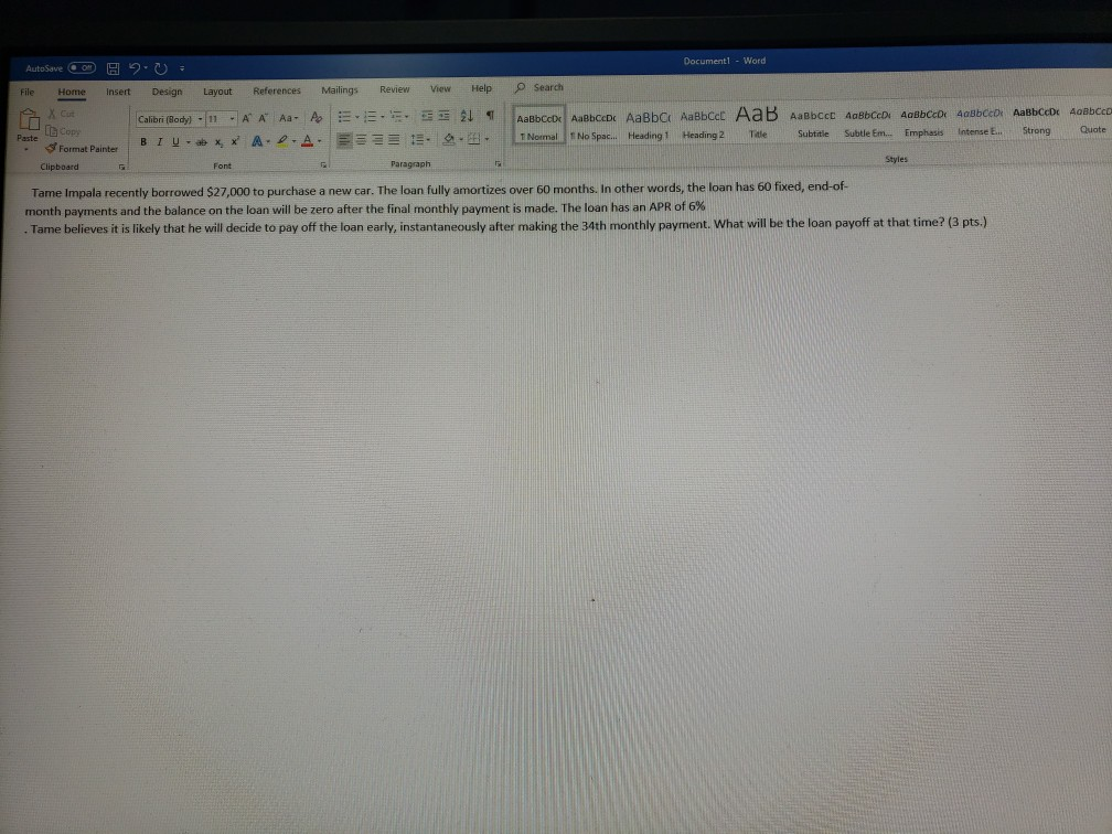 Document! - Word Review View AutoSave om 90 : e Home