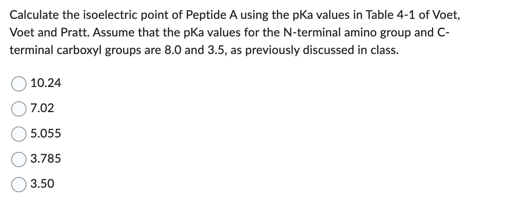 to separate these two peptides from each other at pH 5? (Each