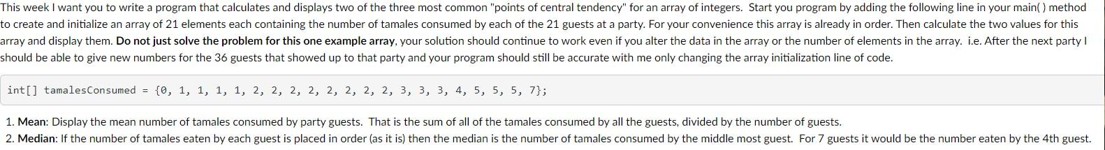  IN JAVA This week I want you to write a program