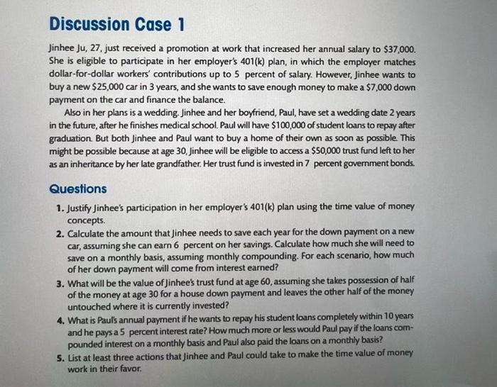  I. GO BACK TO DISCUSSION CASE 1 QUESTION 4 (a) Only
