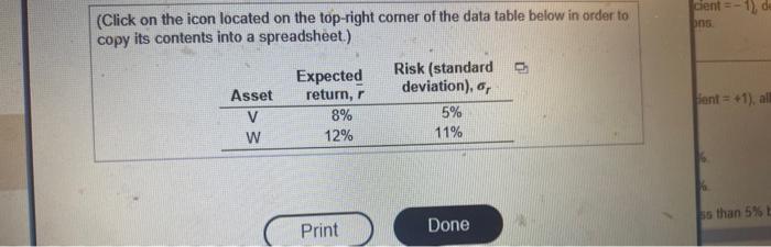 Matt Peters wishes to evaluate the risk and return behaviors associated with