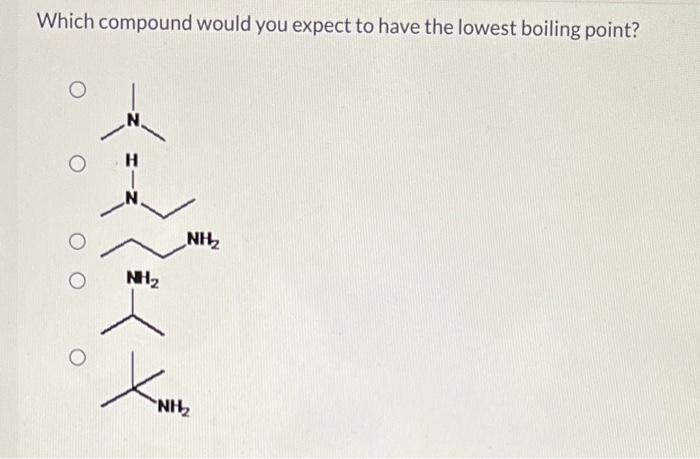 (a). The compound can form hydrogen bonds with itself. The compound cannot