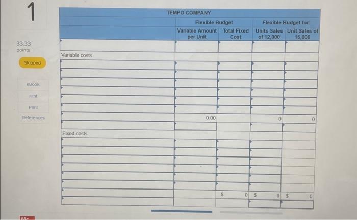 and 16,000 units. Complete this question by entering your answers in the