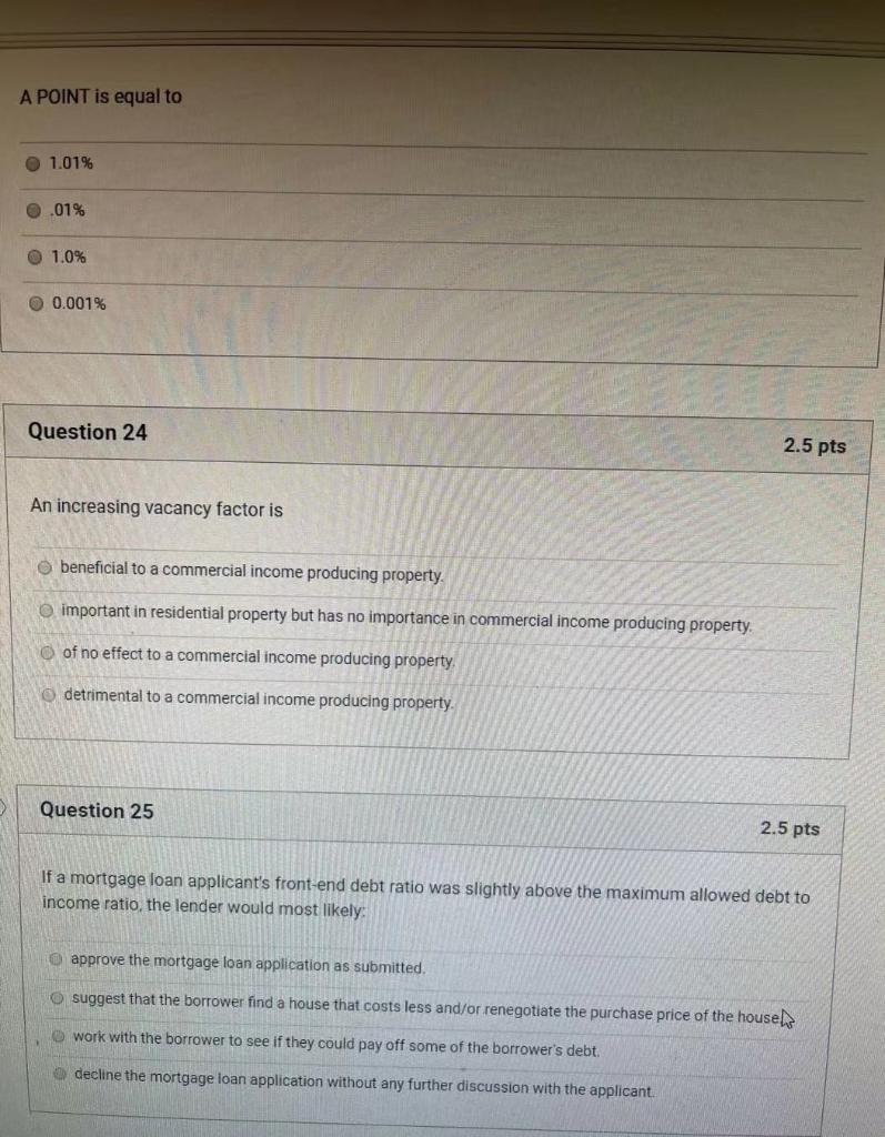 income producing property important in residential property but has no importance in