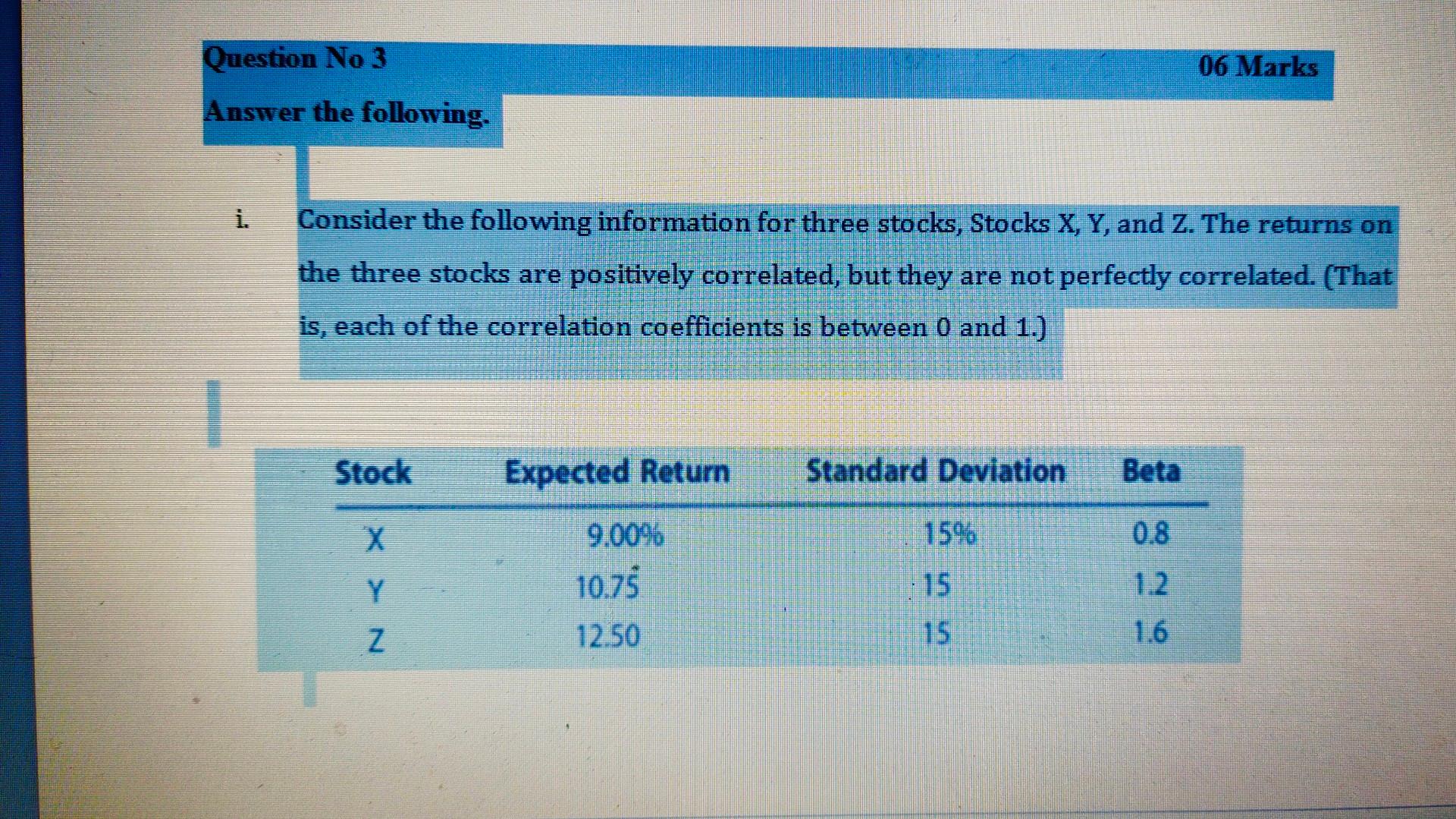 please give me answer quickly Question No 3 06 Marks Answer
