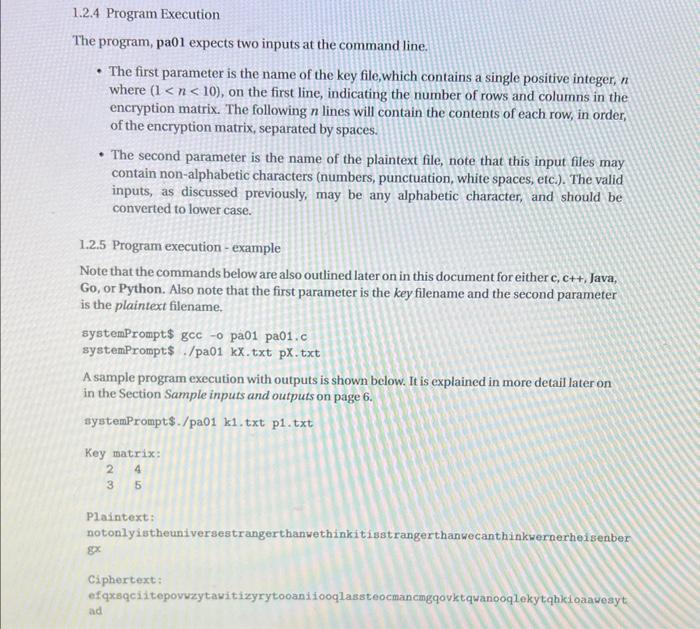 program that encrypts the alphabetic letters in a file using the Hill