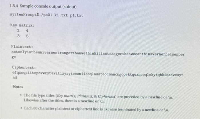 names of the file storing the encryption key and the file to