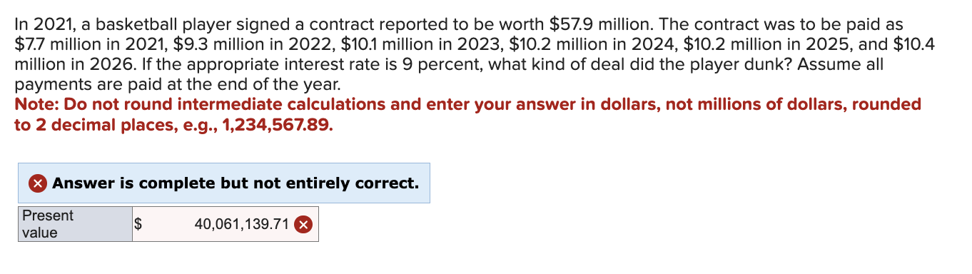  In 2021, a basketball player signed a contract reported to be