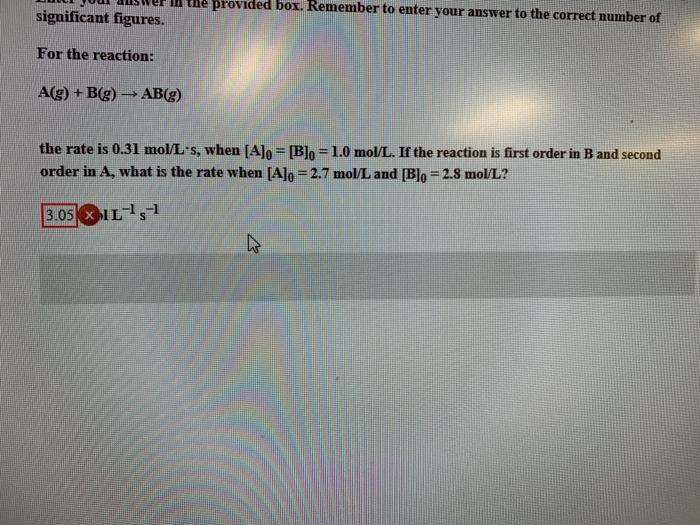  provided box. Remember to enter your answer to the correct number