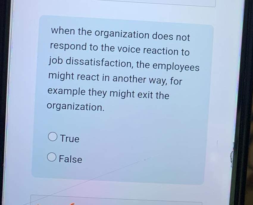  What is the appropriate option? when the organization does not respond