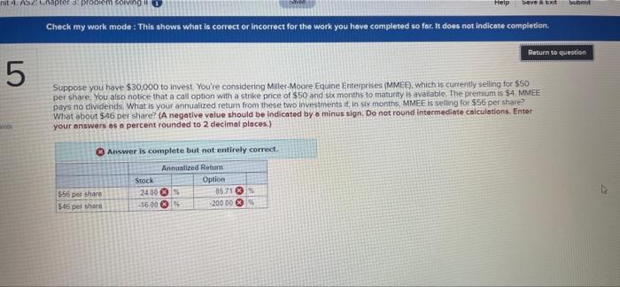  A AS Chapter 3 problem solving Help bove Ext Submit Check