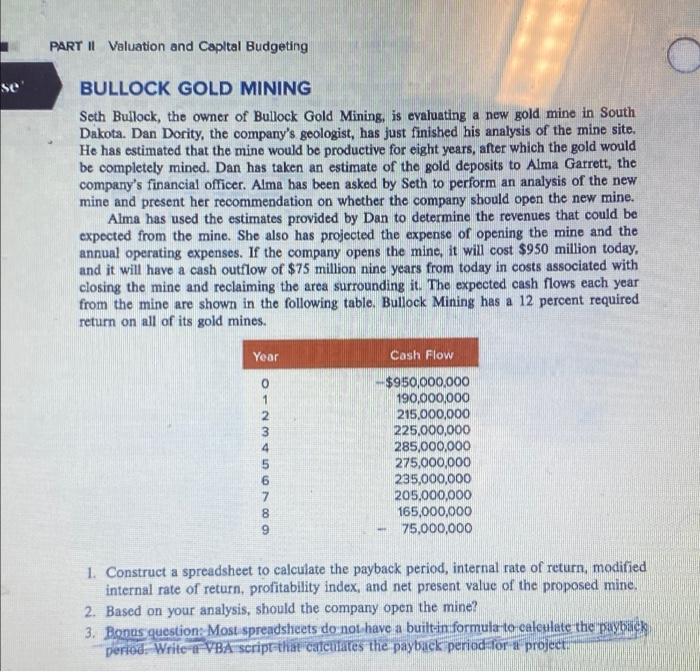 help with 1 and 2 please! PART 1 Valuation and Capital Budgeting