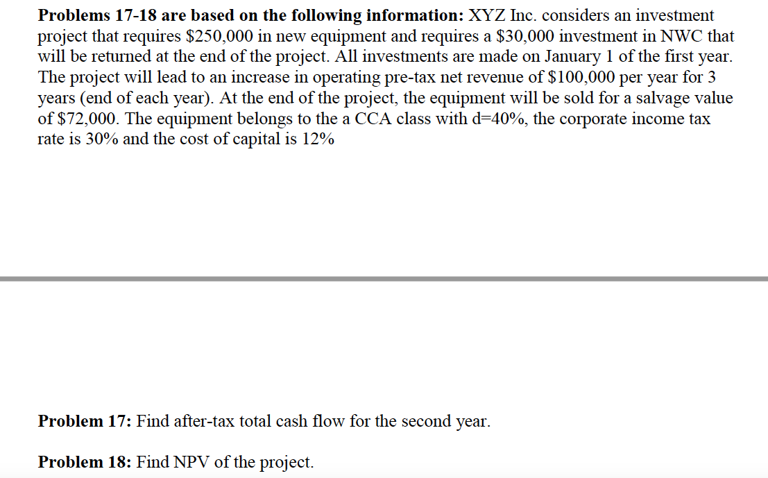 CAN SOMEONE PLEASE ANSWER THESE STEP BY STEP! Problems 17-18 are
