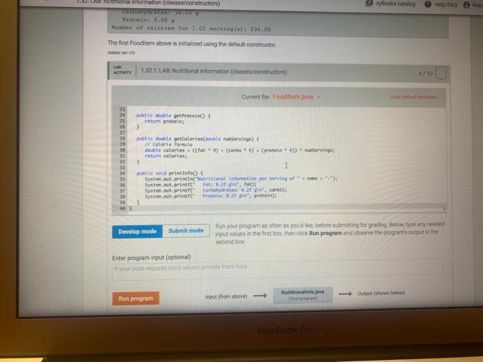each private field with the appropriate parameter value. Ex If the input