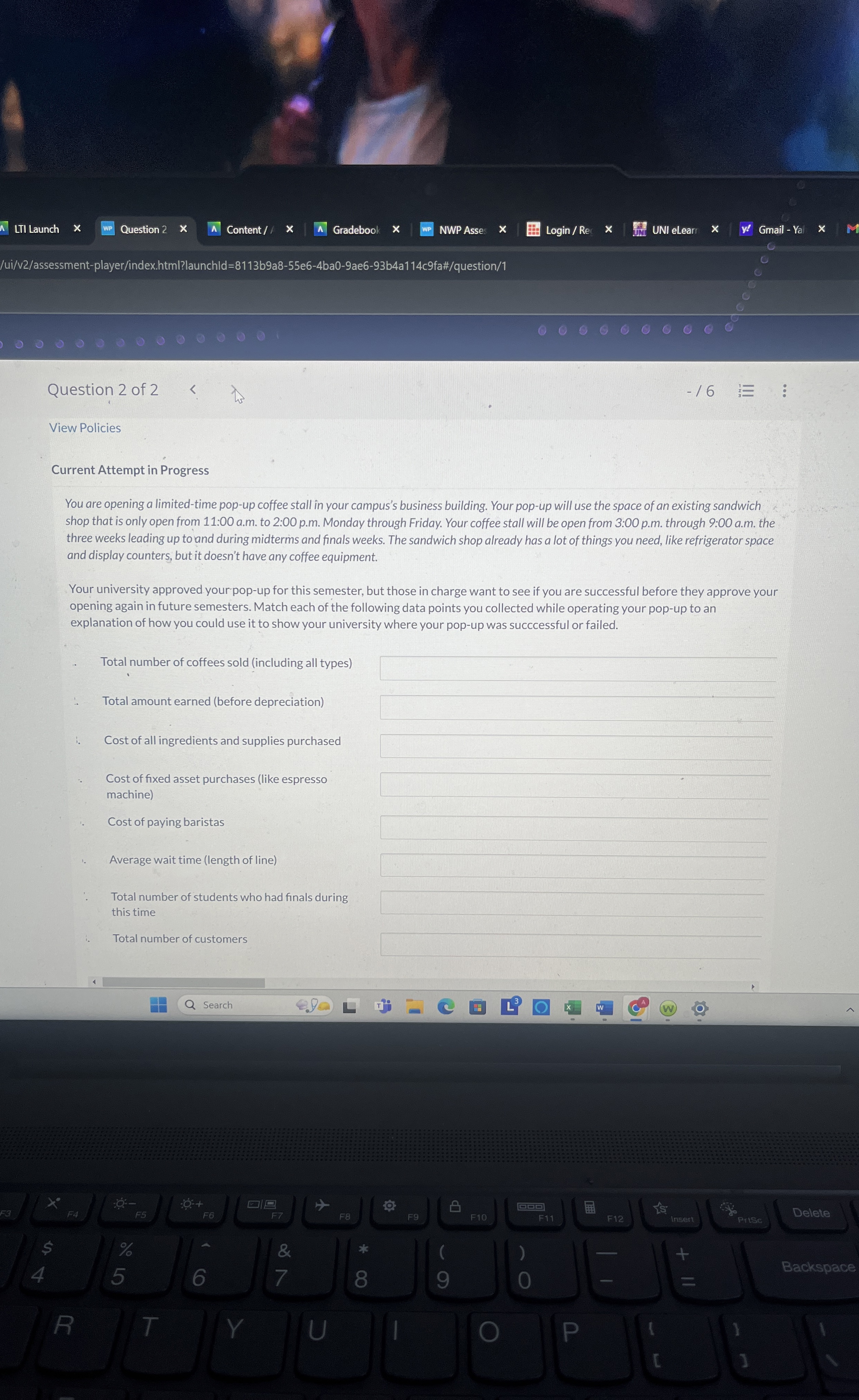  /ui/v2/assessment-player/index.html?launchld=8113b9a8-55e6-4ba0-9ae6-93b4a114c9fa#/question/1 Question 2 of 2 -6 View Policies Current Attempt in