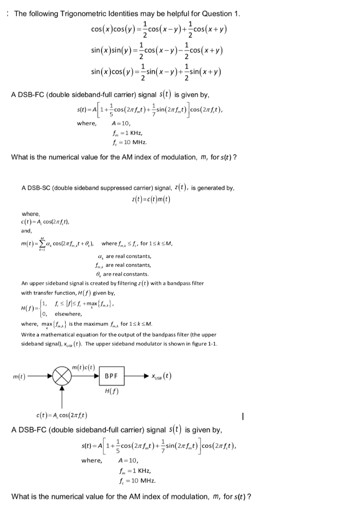 Amplitude Modulation Note: please need the steps for the answers : The