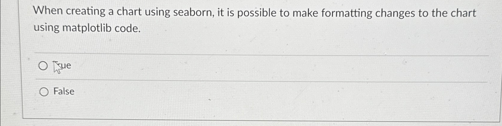  When creating a chart using seaborn, it is possible to make