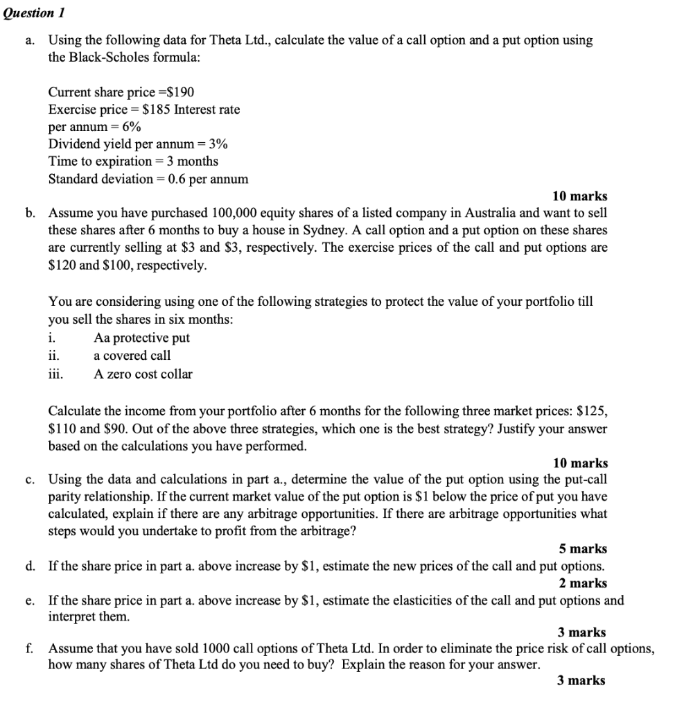 Can you please solve part C for me Question 1 a.