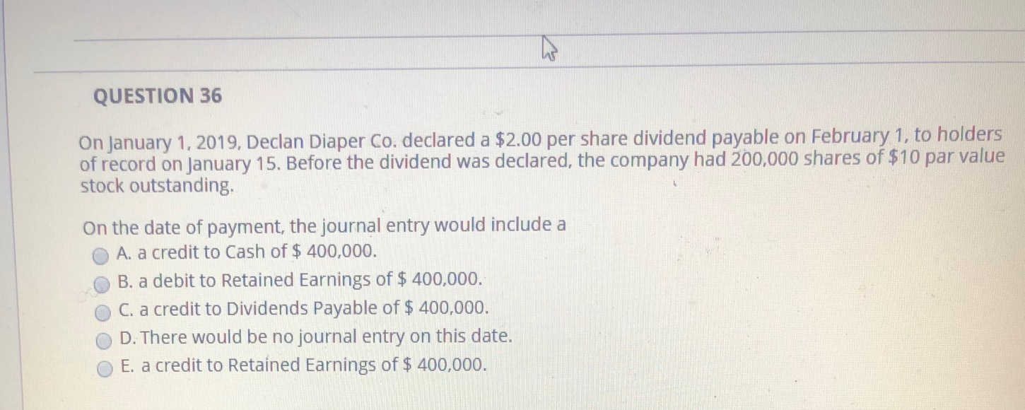 $2.00 per share dividend payable on February 1, to holders of record