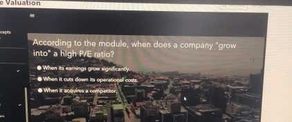  According to the module, when does a company "grow into" a