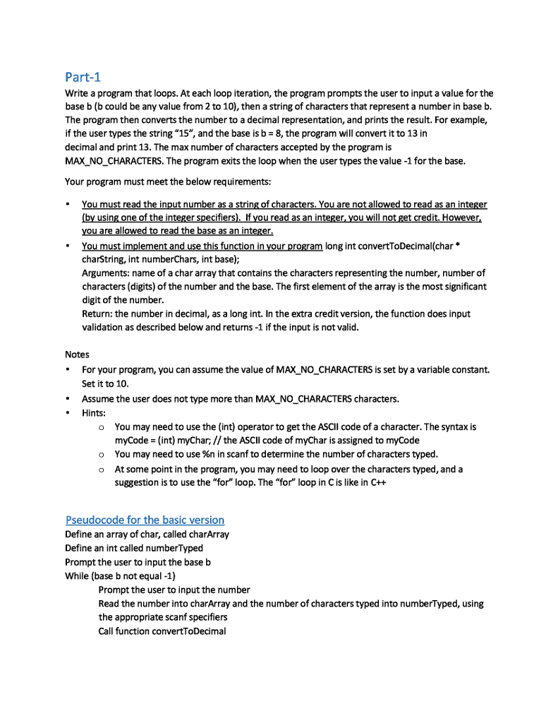  Part-1 Write a program that loops. At each loop iteration, the
