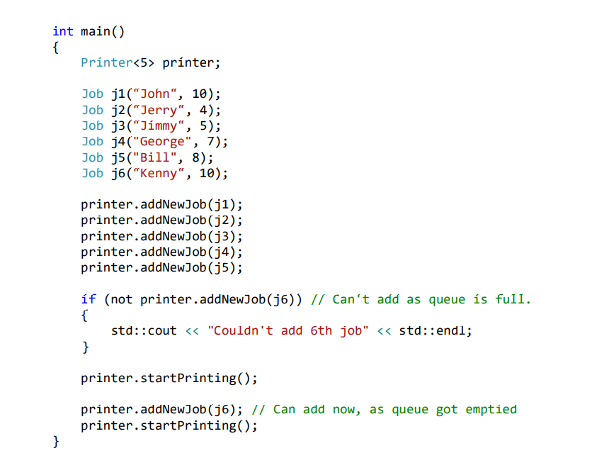 your implementation for steps 1 thru 4. Perform the following steps to