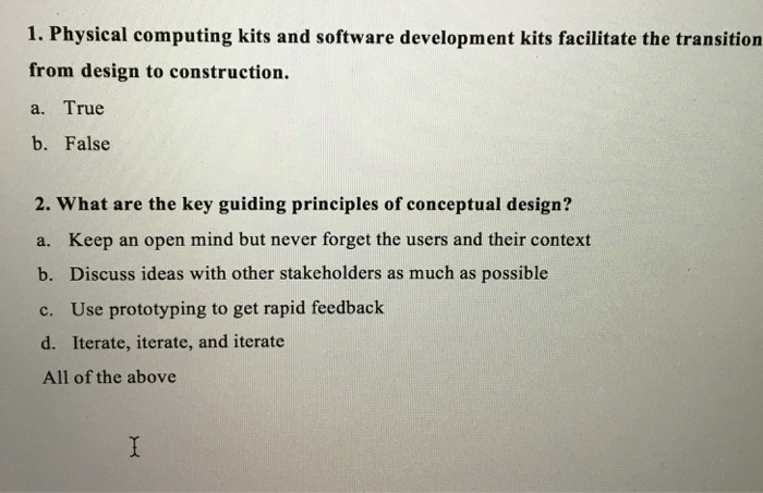  1. Physical computing kits and software development kits facilitate the transition