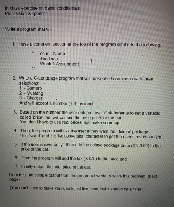  i need help creating a program for this assignment this also