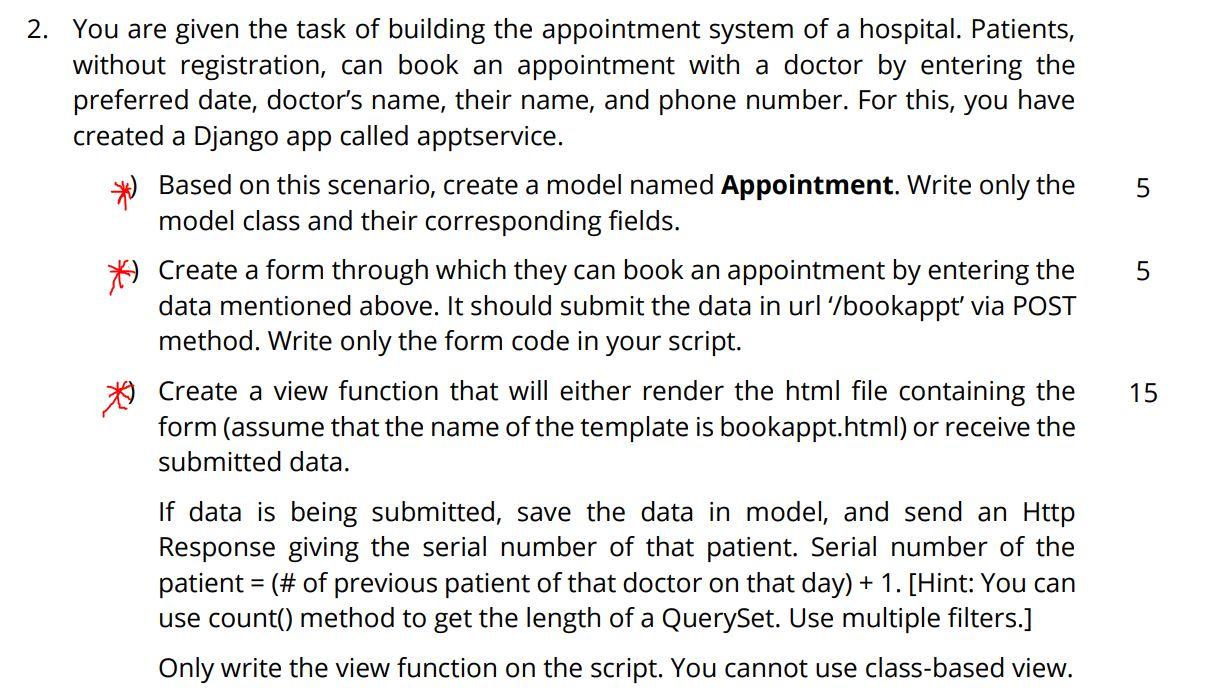  their name, 5 5 2. You are given the task of