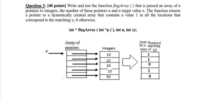 use simple c++ and no std function Question 3: [40 points) Write