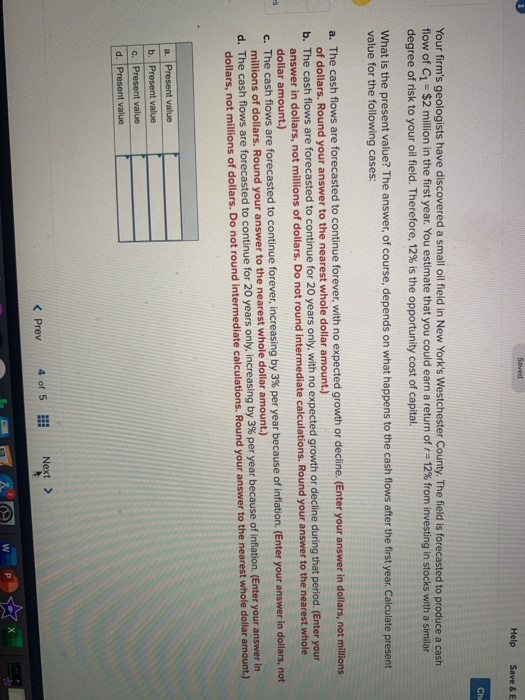  Saved Help Save & E Chi Your firm's geologists have discovered