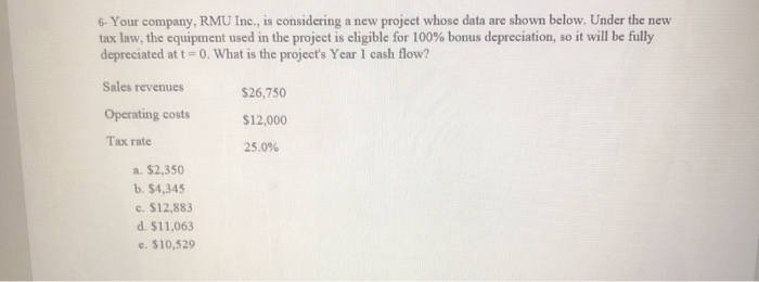 eligible for 100% bonus depreciation, so it will be fully depreciated at