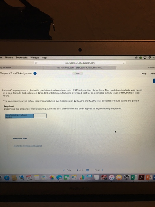 Harris Fabrics computes its plantwide predetermined overhead rate annually on the basis