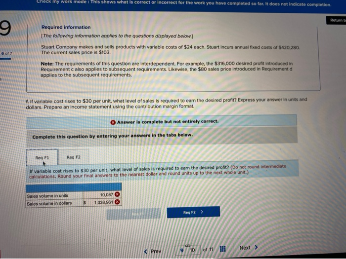  Check my work mode : This shows what is correct or