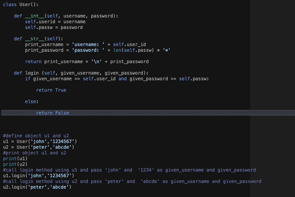 I have to do the print statements!! Topics: class, object, instantiation, print