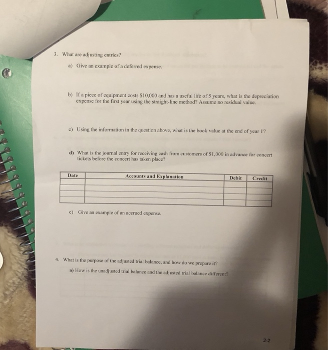  I need help to answer all these questions pls 3. What