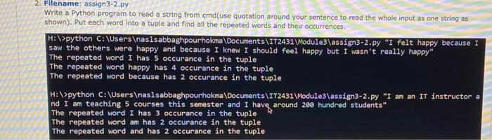 Write a python program to read a atring from cmd (use quotatiom