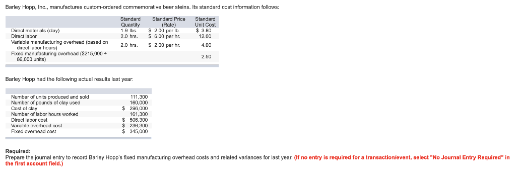  Journal entry worksheet Record the entry for fixed manufacturing overhead costs