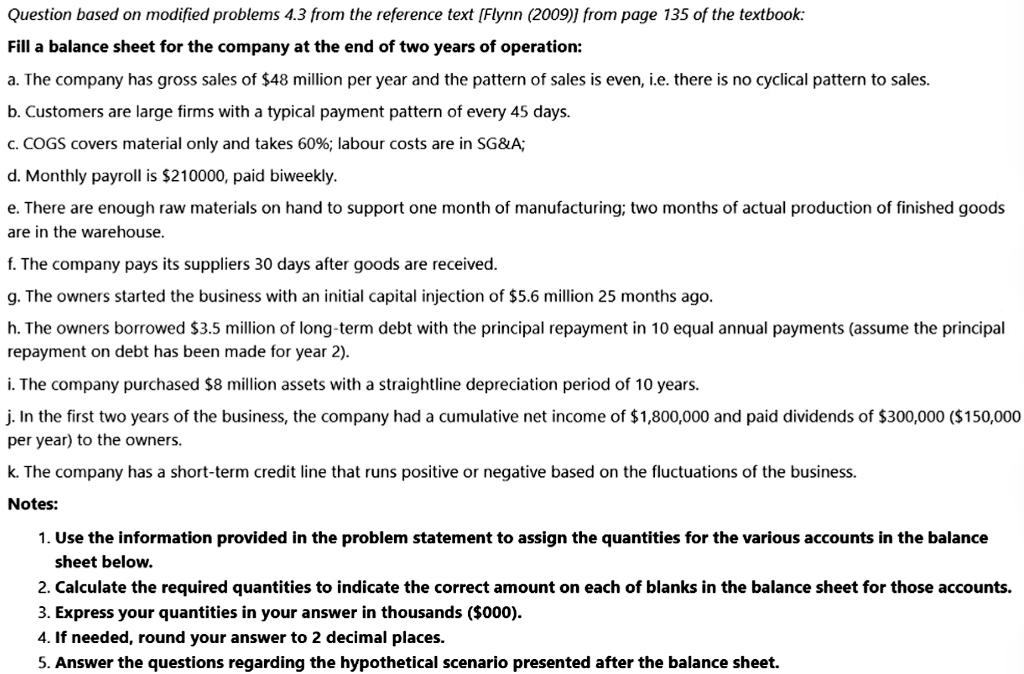 Please show your correct work Question based on modified problems 4.3 from