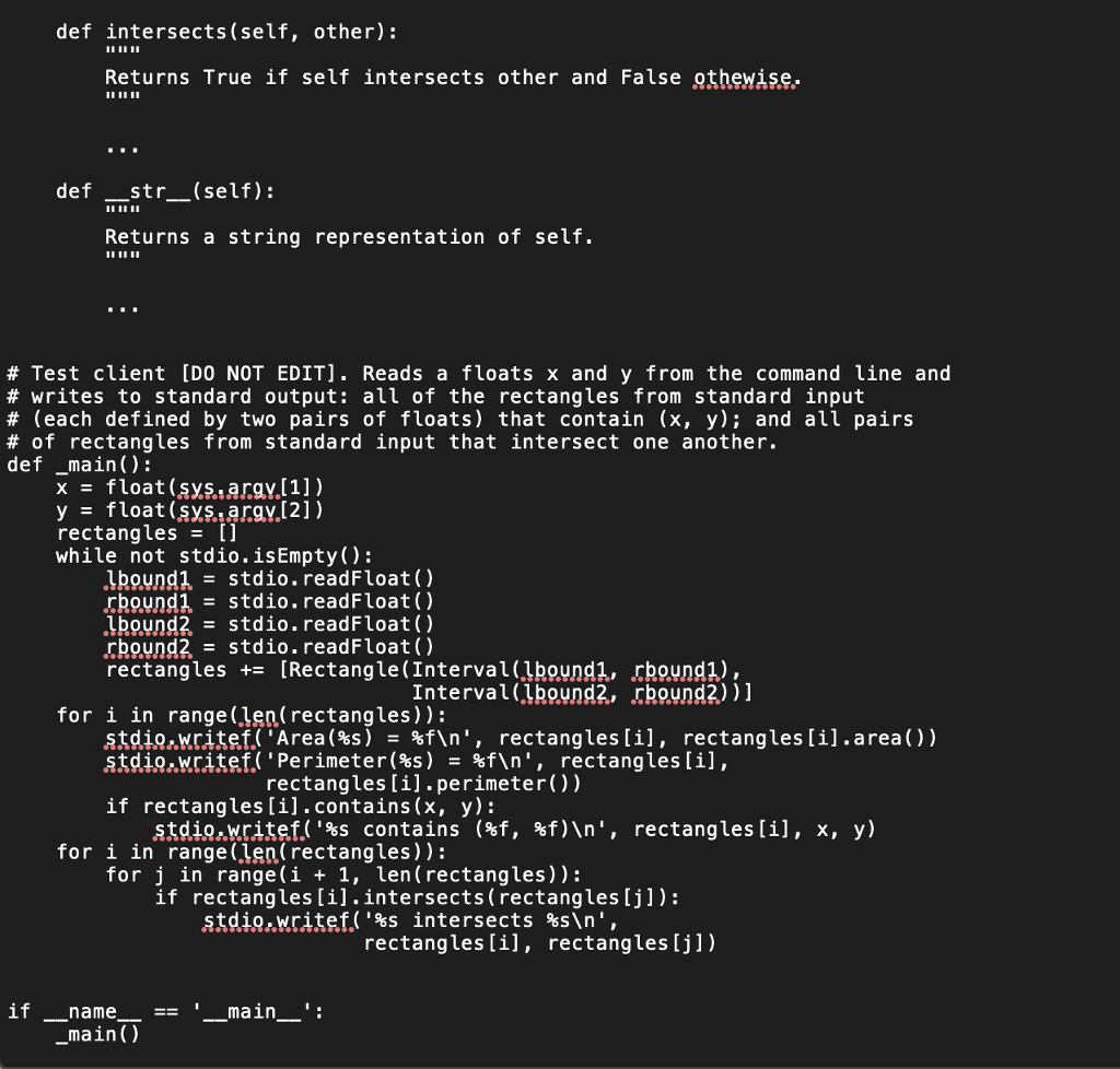 the following API method Rectangle(xint, yint) description a new rectangle r from