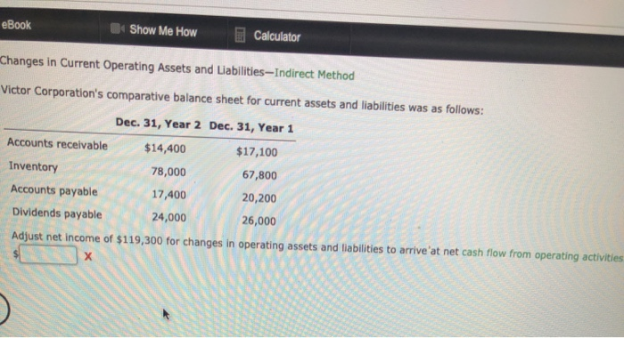  Book Show Me How Calculator Changes in Current Operating Assets and