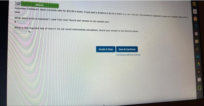  year. What stack noicn is expected 1 year from now? Round