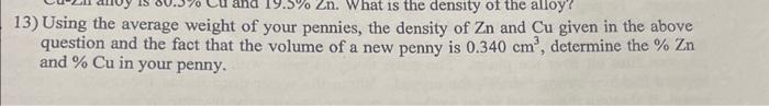 please help with number 13 13) Using the average weight of your